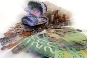 Socks full of Canadian money
